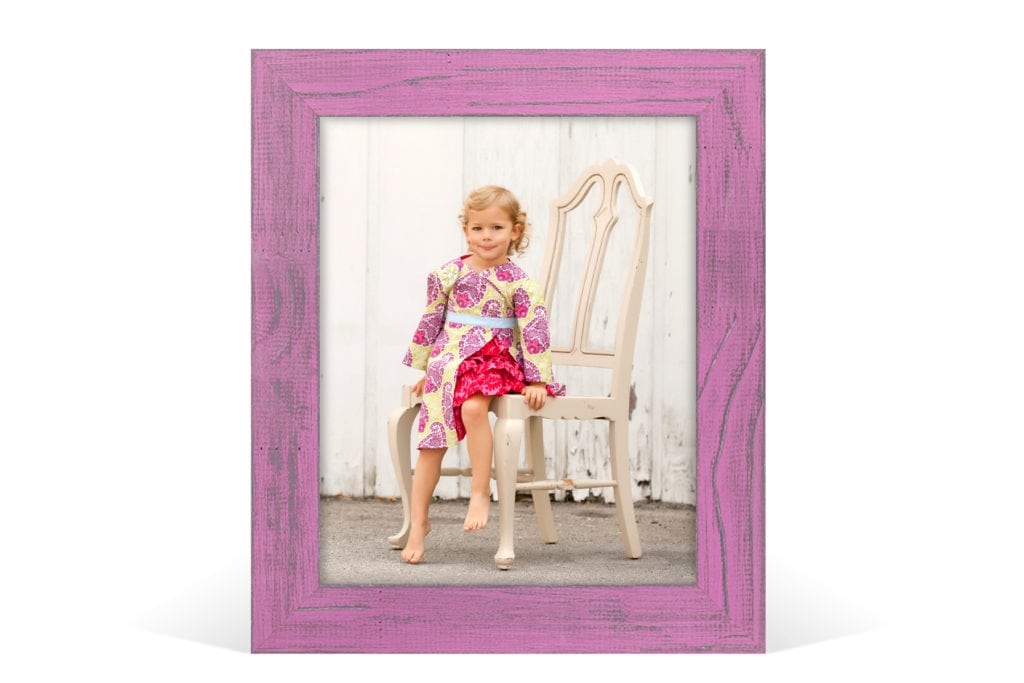 Valentine's Mini Sessions Pink or White Distressed Framed Print